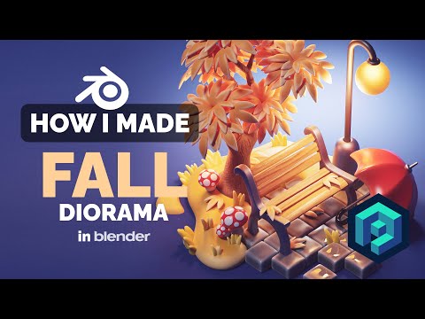 Fall Diorama in Blender – 3D Modeling Process | Polygon Runway