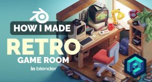 Retro Game Room in Blender – 3D Modeling Process | Polygon Runway