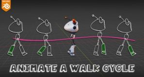 Animate your first walk cycle in Blender | FREE Rig included