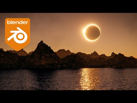 Blender Tutorial – Creating an Eclipse Lake Environment in 20 Min
