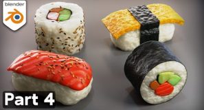 Making Sushi in Blender 🍣 Part 4 (Tutorial)