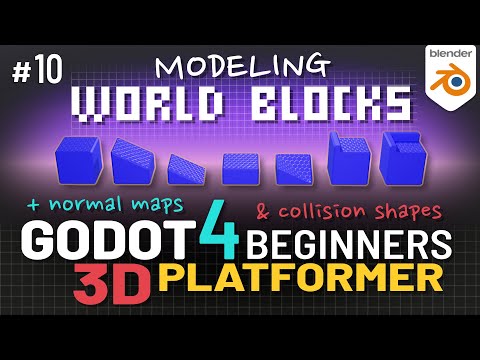 Godot 4 3D Platformer Lesson #10: Modeling World Blocks!