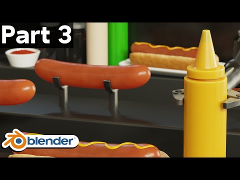 Hot Dog Factory (Part 3) Satisfying Looping Animation-Blender Tutorial