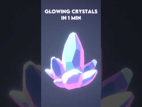 Glowing Crystals in 1 min #Unity #gamedev #indiedev