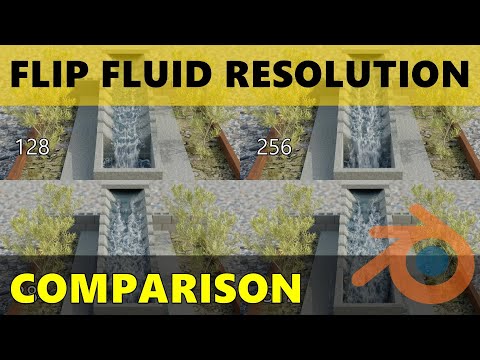 Flip Fluid Resolution Comparison 1 Million Foam Particles – Blender