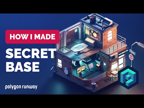 Secret Base in Blender 3.2 – 3D Modeling Process | Polygon Runway