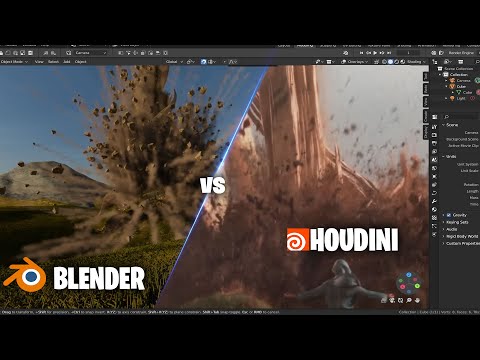 Houdini vs Blender VFX battle