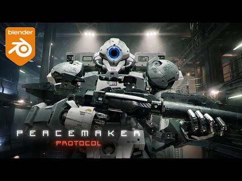 Mech Robot Short Film made with Blender | “Peacemaker Protocol” | Collab.03