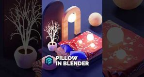 How to create a pillow using cloth simulation in Blender #b3d #blender3d #blender3dtutorial