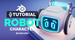 Blender 3D Cute Robot Tutorial | Polygon Runway