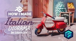 Italian House Diorama in Blender – 3D Modeling Process | Polygon Runway