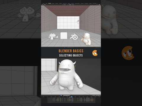How to select objects in Blender? 👇 #b3d #blender3d #blendertutorial