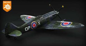 Supermarine Spitfire – Blender Rigged 3d Model (Product Trailer)