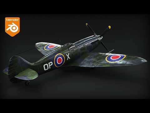 Supermarine Spitfire – Blender Rigged 3d Model (Product Trailer)