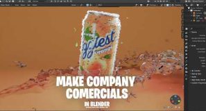 Make company commercial animations in blender