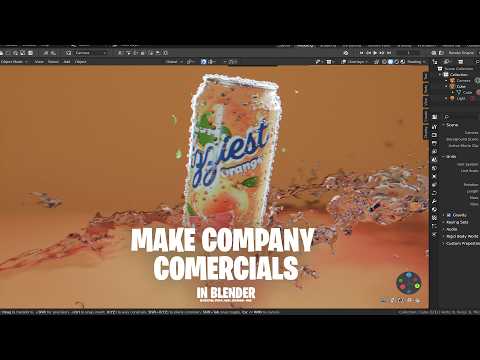 Make company commercial animations in blender