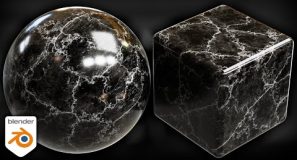 Procedural Black Veined Marble Material (Blender Tutorial)