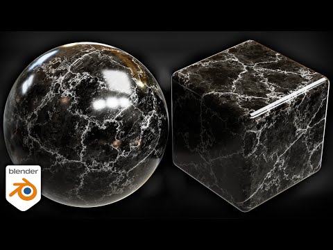 Procedural Black Veined Marble Material (Blender Tutorial)