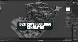 Blender Procedural Destroyed building Generator