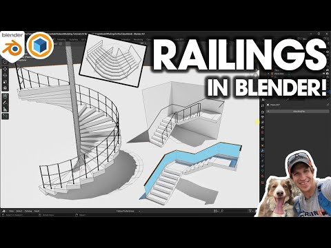 How to Model 8 KINDS OF STAIR RAILINGS In Blender! (Beginner Friendly)