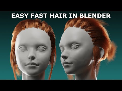 Blender Tutorial: Very Easy Hair For Beginners