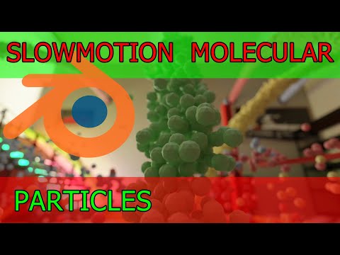 Slowmotion Molecular Particles   Blender