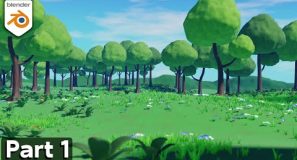 Part 1: Stylized Animated Forest Meadow 🏞️ (Blender Tutorial Series)