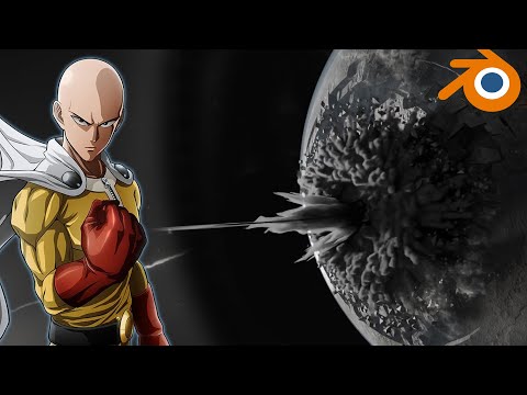 One Punch Man moon jump live action effect in blender