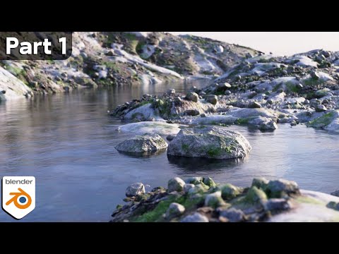 Rocky River Realistic Nature Animation – Part 1 (Blender Tutorial)