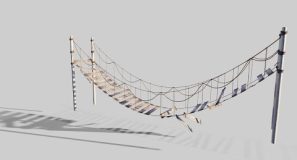 creating a procedural rope bridge in blender