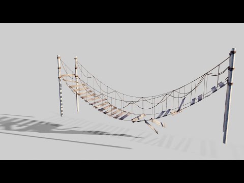 creating a procedural rope bridge in blender