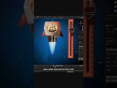 Learn to create a Thruster Effect in Blender #shorts #b3d #blender3d