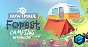 Ghibli Style Forest Camping in Blender – 3D Modeling Process | Polygon Runway