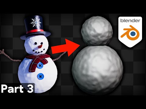 Part 3 – Blender for Complete Beginners Tutorial Series (Outliner & Modeling Snowballs)