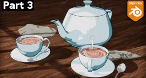 Toon Style Tea Scene – Part 3 ☕ (Blender Tutorial)