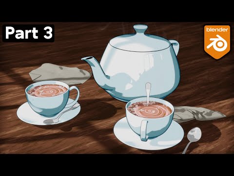 Toon Style Tea Scene – Part 3 ☕ (Blender Tutorial)