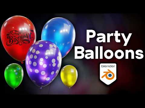 How to Make Party Balloons in Blender🎈(Tutorial)