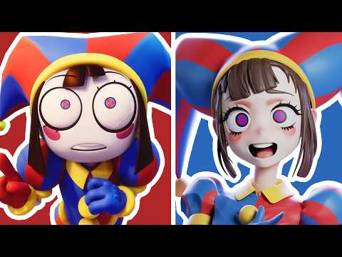 Pomni But She Is Anime – The Amazing Digital Circus 🎪 3D Character Time-lapse 🎪