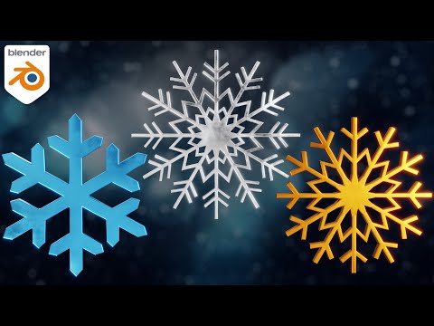 How to Model Snowflakes in Blender ❄️ (Tutorial)