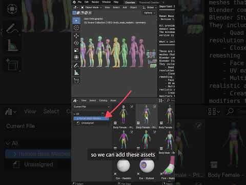 How to get free human base meshes in Blender #b3d #blender3d #3d