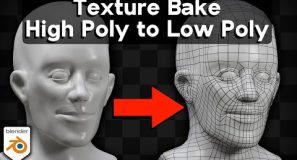 Texture Bake High Poly Details to a Low Poly Mesh (Blender Tutorial)