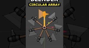 Easy Fast Circular Array – Blender Tip #3d #blender #3dmodeling