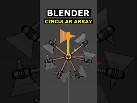 Easy Fast Circular Array – Blender Tip #3d #blender #3dmodeling