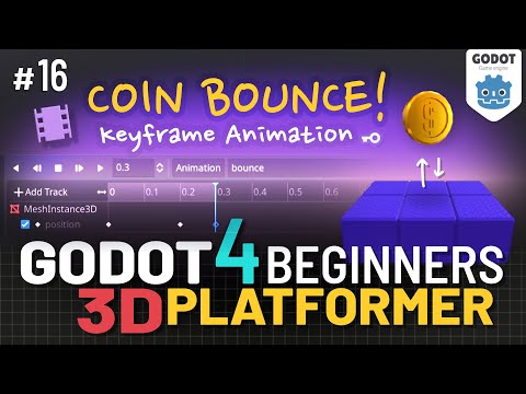 Godot 4 3D Platformer Lesson #16: Animated Coin Bounce!