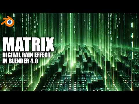 make the matrix digital rain effect in blender