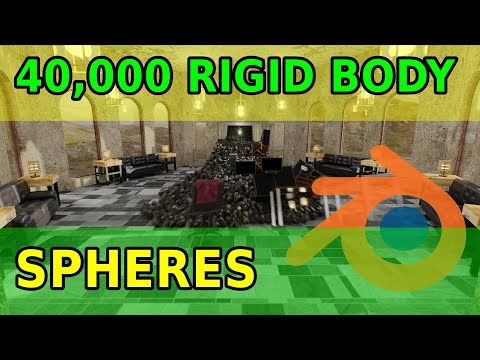 40K Rigid Body Spheres – Blender