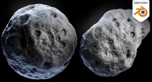 Procedural Asteroid with Craters Material (Blender Tutorial)