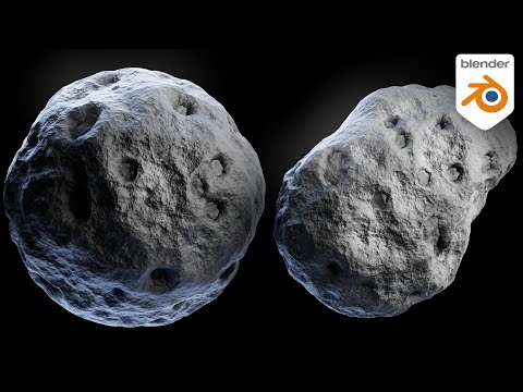 Procedural Asteroid with Craters Material (Blender Tutorial)