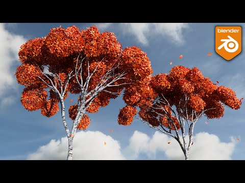 Autumn Birch Trees 🍂 (Blender Tutorial)