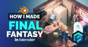 Final Fantasy Fan Art in Blender – 3D Modeling Process | Polygon Runway